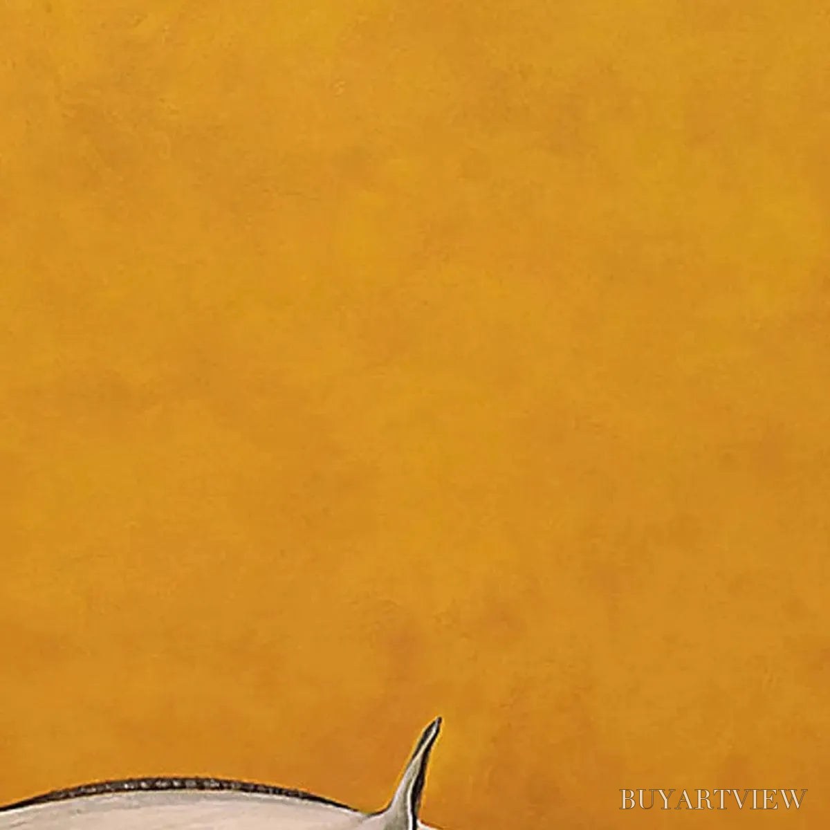 ARTOVITAS White Horse On Yellow – Minimalist Horse Painting, Vertical - image 5