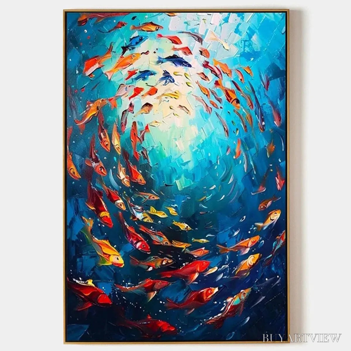 ARTOVITAS Coral Reef Dance – Vibrant Painting of Colorful Fish - image 1