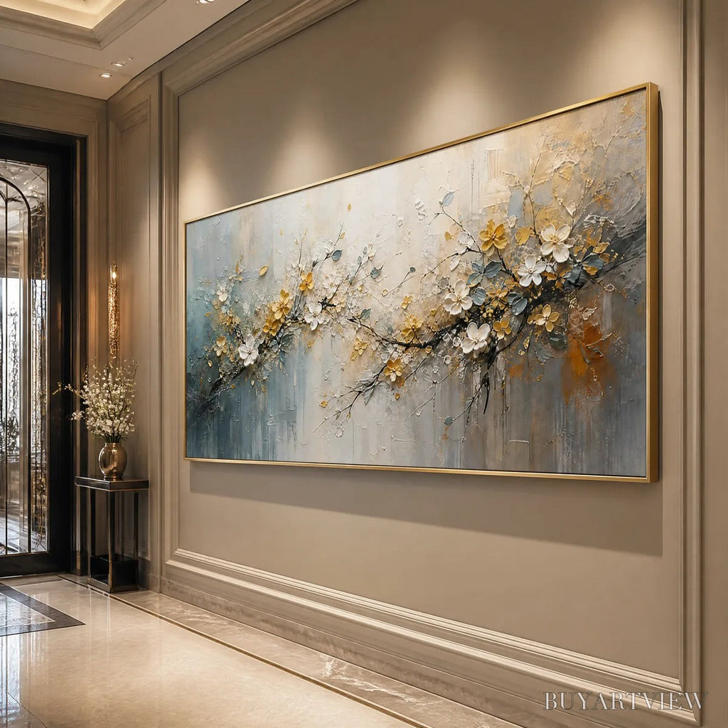 ARTOVITAS Golden Branch – Soft Gold Floral Branch Art - image 4