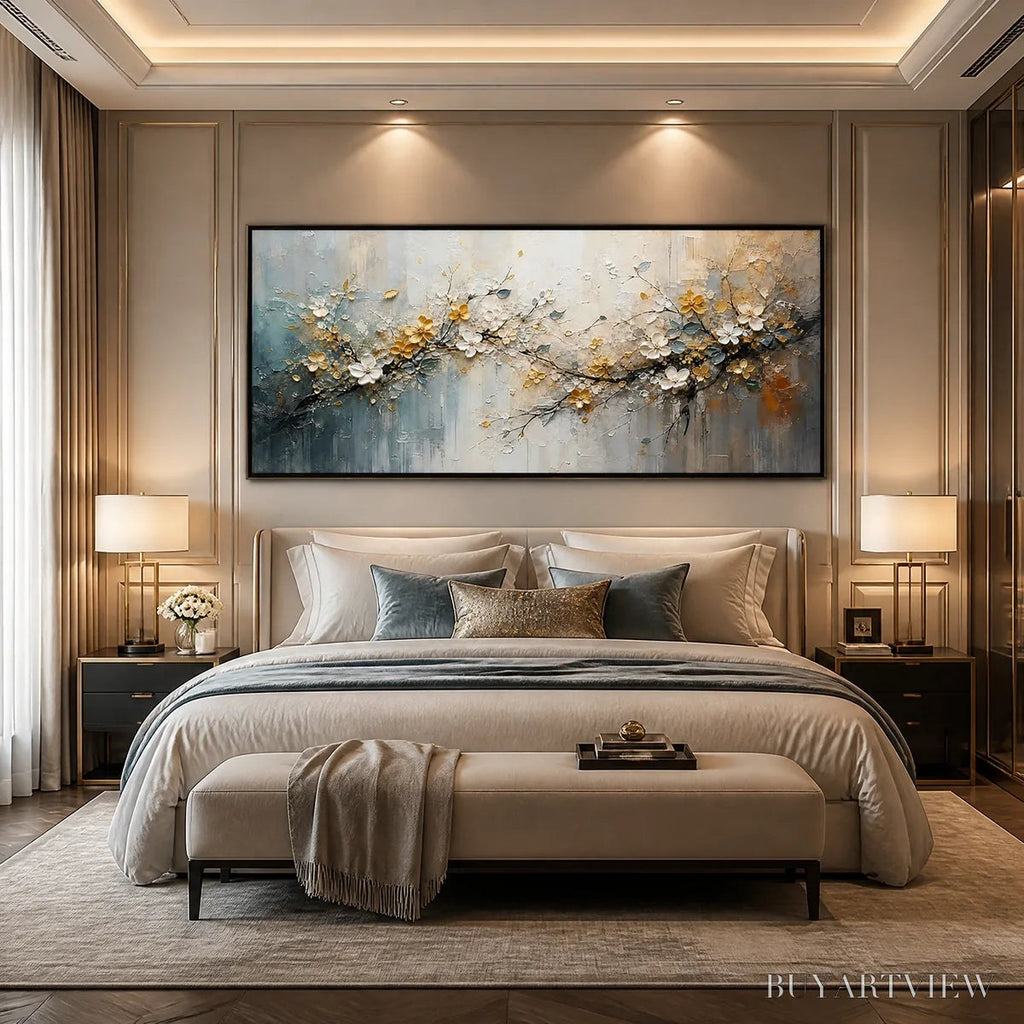 ARTOVITAS Golden Branch – Soft Gold Floral Branch Art - image 6