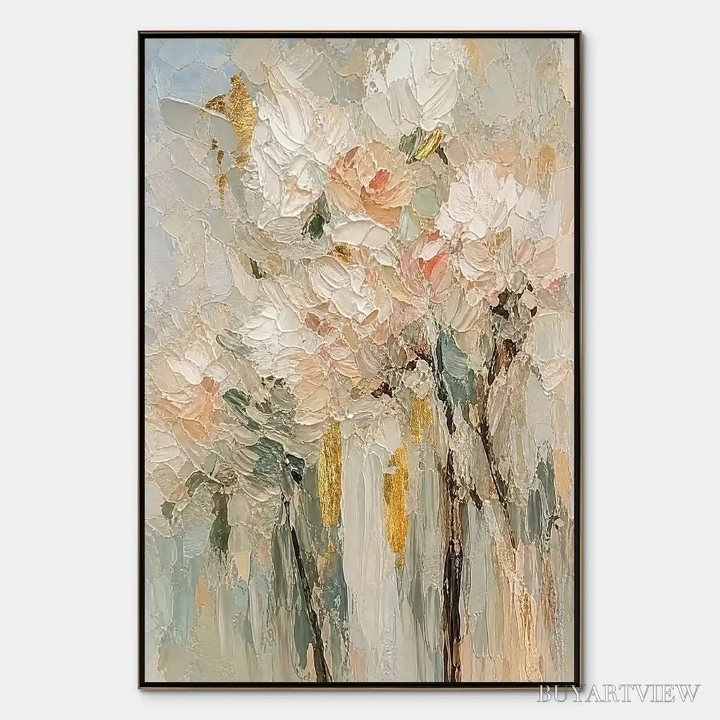 ARTOVITAS Blush Garden – Pastel Floral Bouquet Painting - image 1