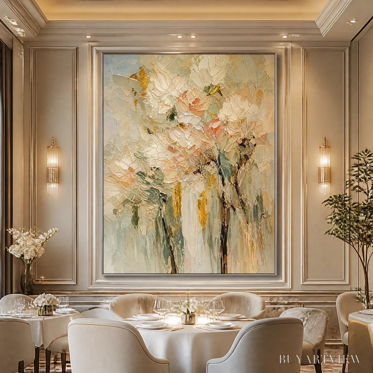 ARTOVITAS Blush Garden – Pastel Floral Bouquet Painting - image 2