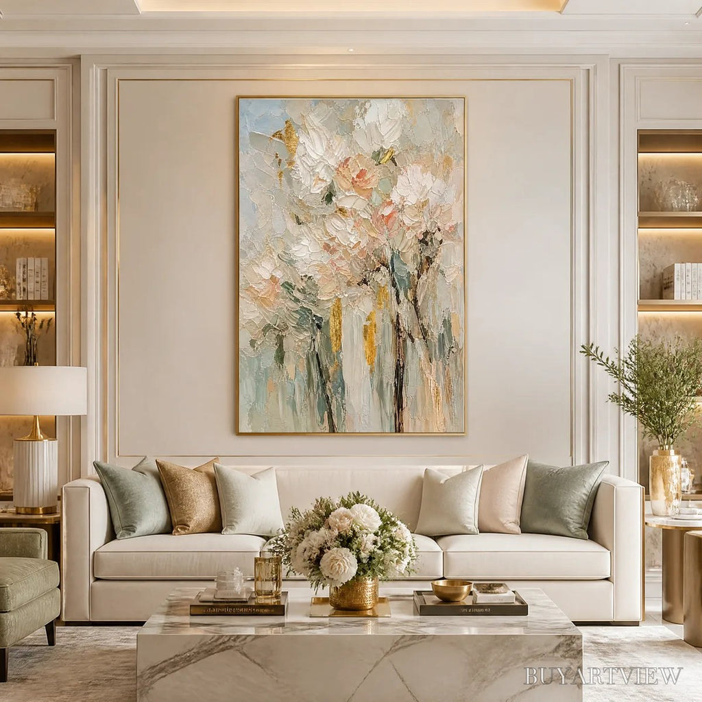 ARTOVITAS Blush Garden – Pastel Floral Bouquet Painting - image 5