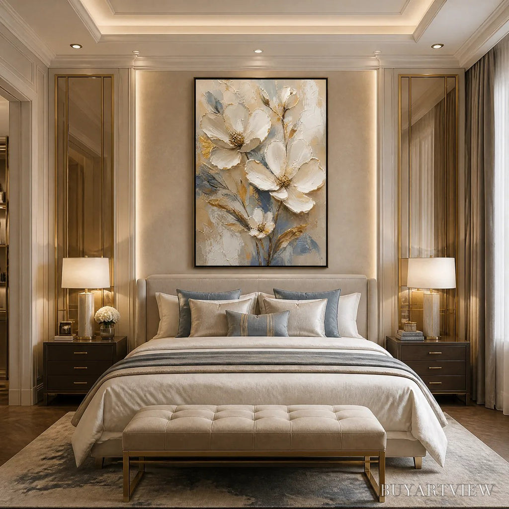 ARTOVITAS Moonlit Magnolia – White Magnolia Floral Painting - image 6
