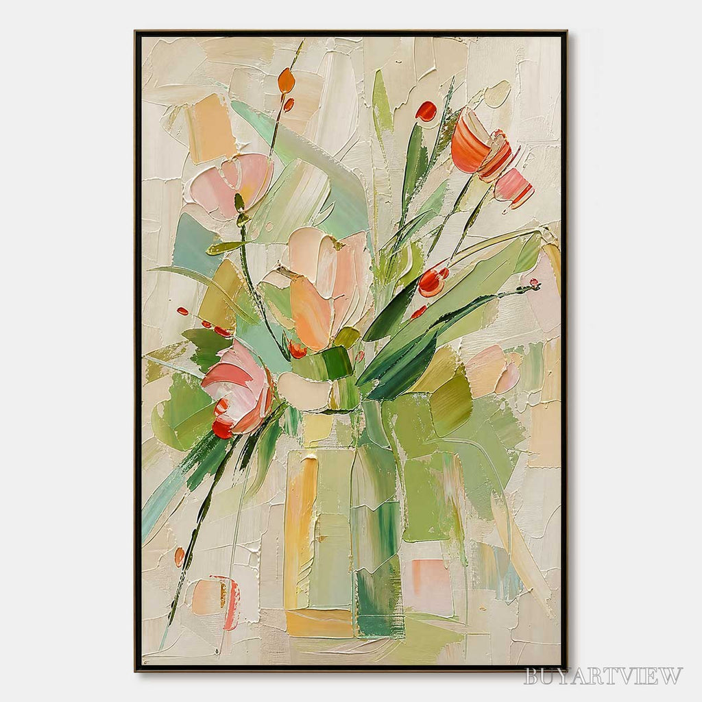 ARTOVITAS Garden'S Breath – Textured Impasto Floral Still Life Oil Painting - image 1