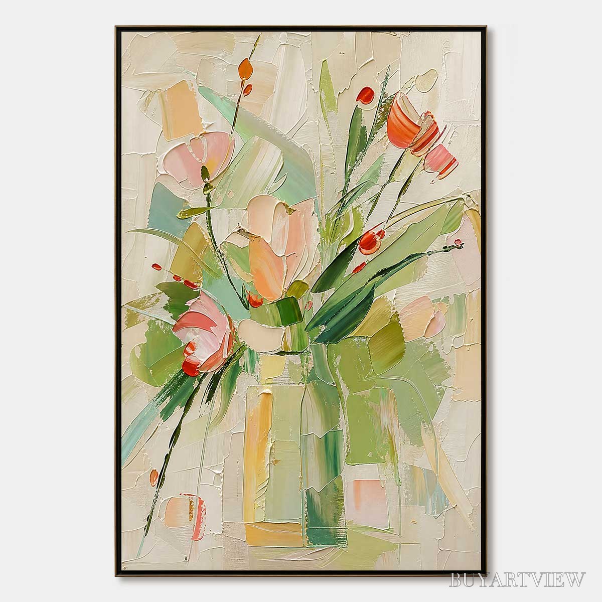 ARTOVITAS Garden'S Breath – Textured Impasto Floral Still Life Oil Painting - image 1