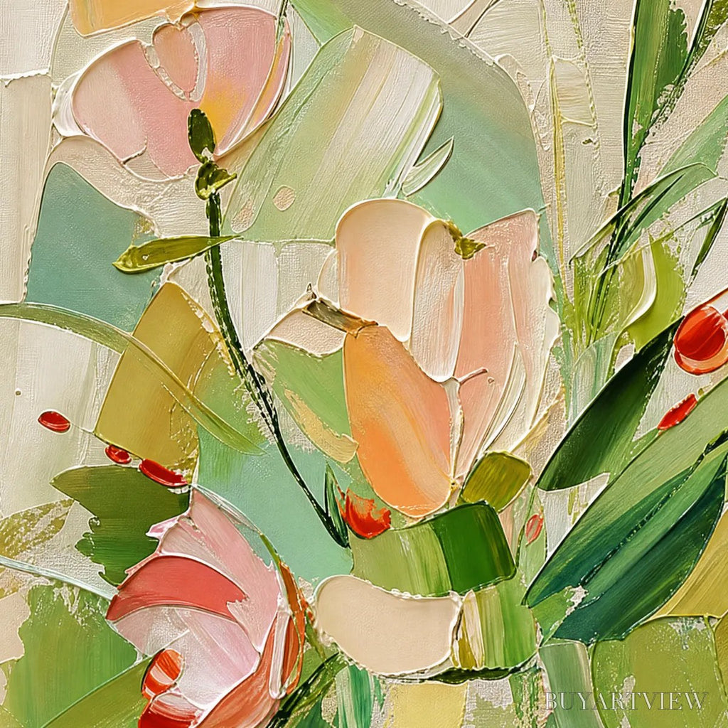 ARTOVITAS Garden'S Breath – Textured Impasto Floral Still Life Oil Painting - image 3
