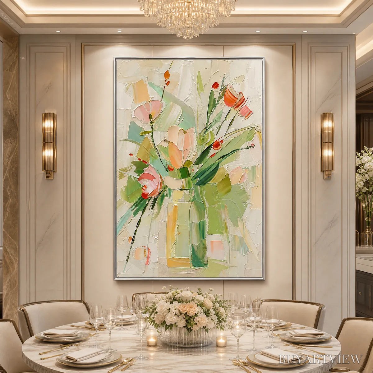 ARTOVITAS Garden'S Breath – Textured Impasto Floral Still Life Oil Painting - image 5