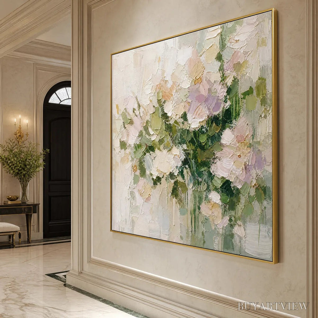 ARTOVITAS Garden Reverie Square Floral Impasto Oil Painting - image 6