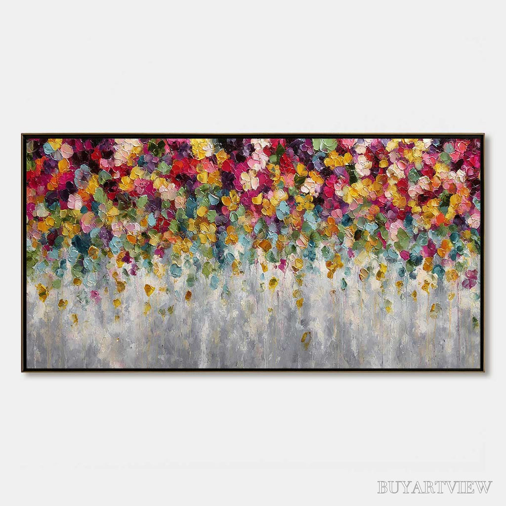 ARTOVITAS Festival – Colorful Abstract Floral Impasto Painting - image 1