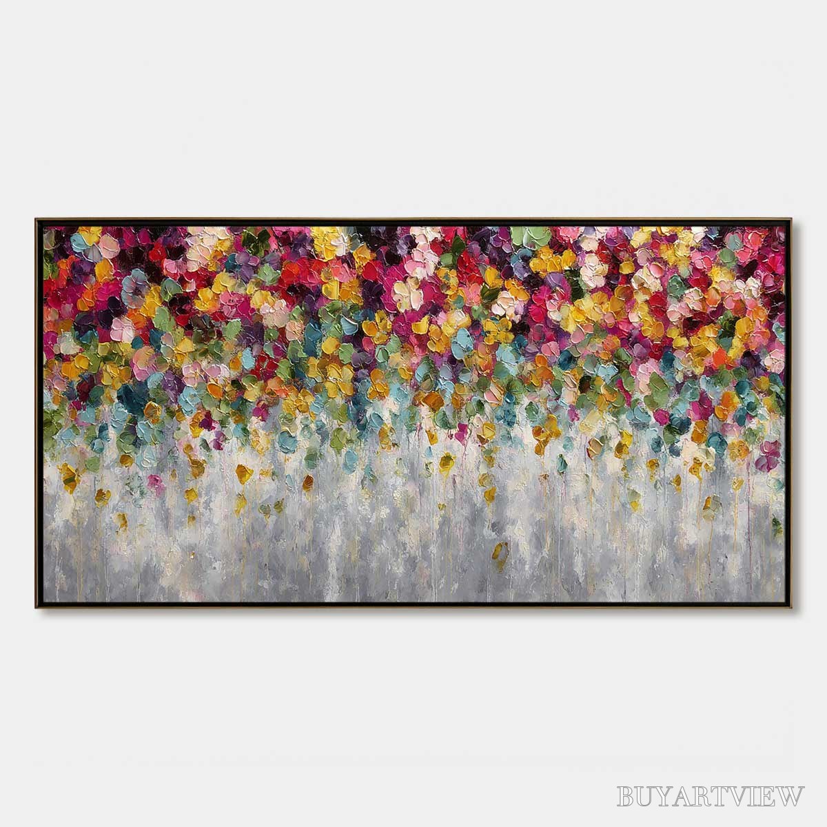 ARTOVITAS Festival – Colorful Abstract Floral Impasto Painting - image 1