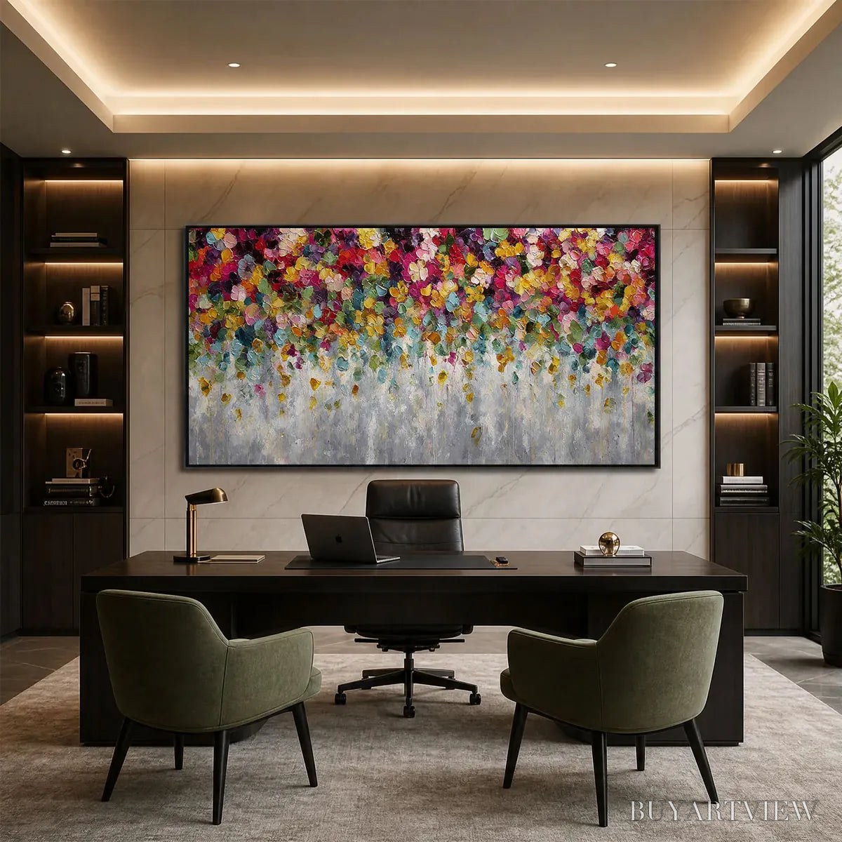 ARTOVITAS Festival – Colorful Abstract Floral Impasto Painting - image 2
