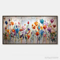 ARTOVITAS Joyful Melody – Vibrant Abstract Flower Field Painting with Impasto Texture - image 1