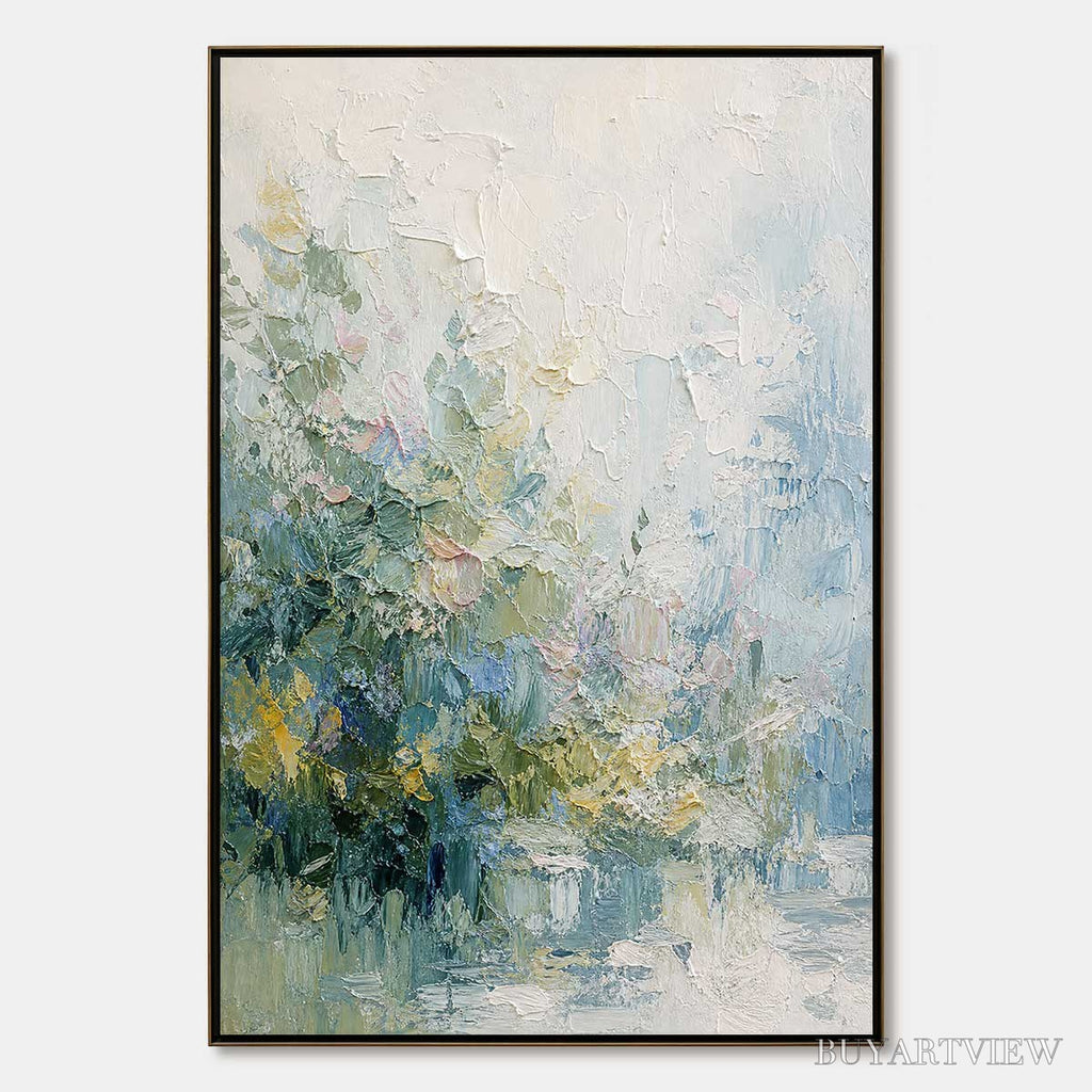 ARTOVITAS Eternal Spring – Heavily Textured Abstract Floral Garden Painting - image 1