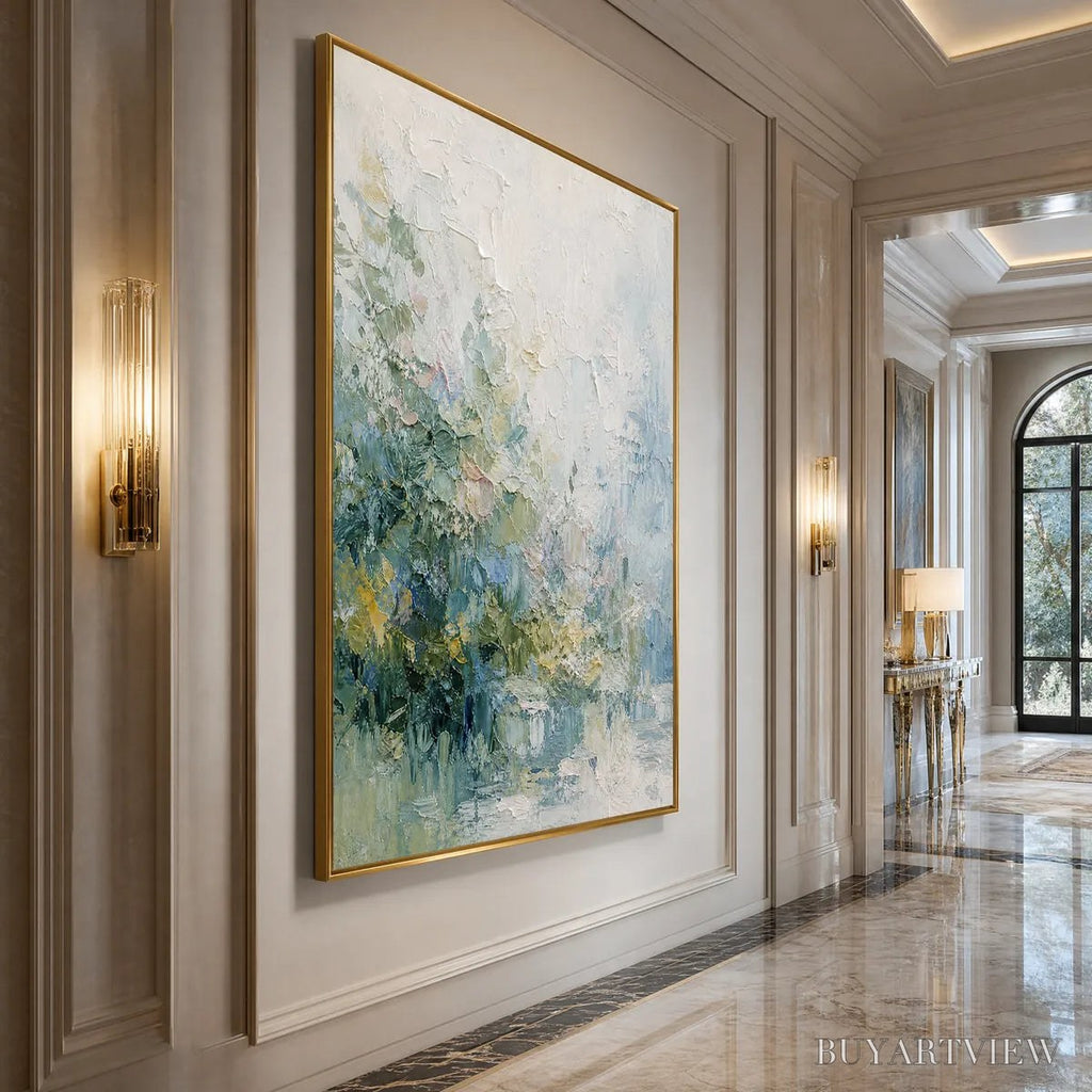 ARTOVITAS Eternal Spring – Heavily Textured Abstract Floral Garden Painting - image 5