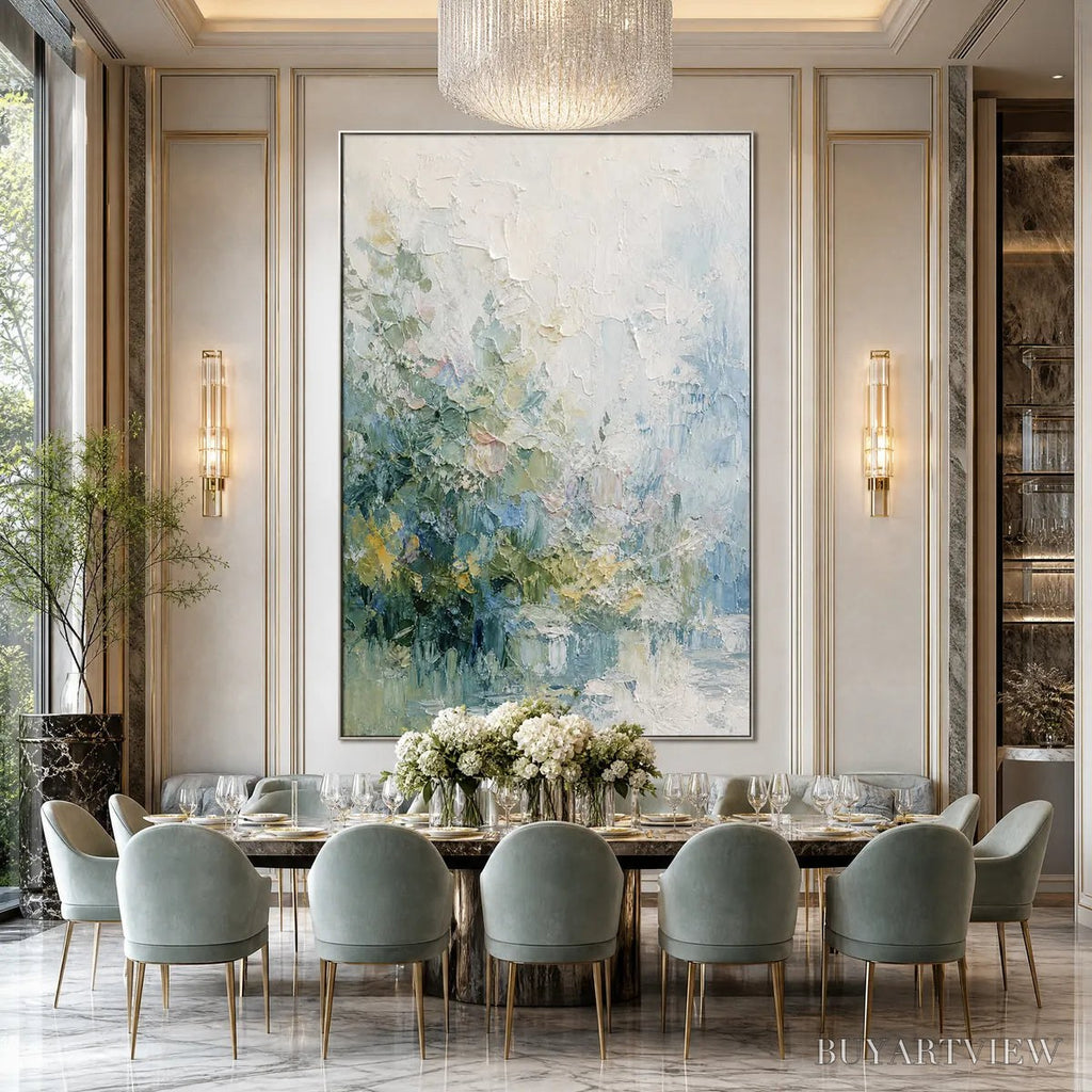 ARTOVITAS Eternal Spring – Heavily Textured Abstract Floral Garden Painting - image 6
