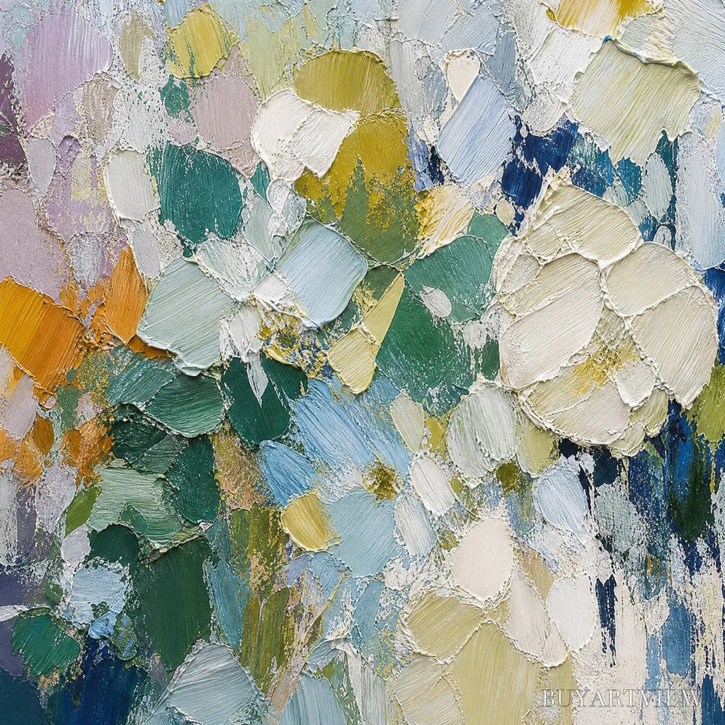 ARTOVITAS Ethereal Bloom Abstract Floral Textured Oil Painting for Walls - image 3