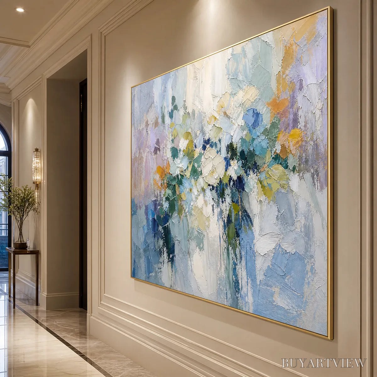 ARTOVITAS Ethereal Bloom Abstract Floral Textured Oil Painting for Walls - image 4