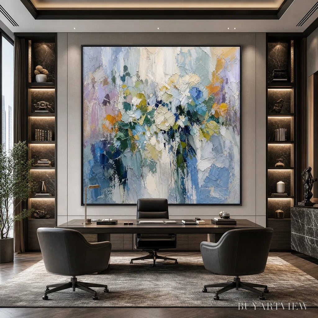 ARTOVITAS Ethereal Bloom Abstract Floral Textured Oil Painting for Walls - image 6