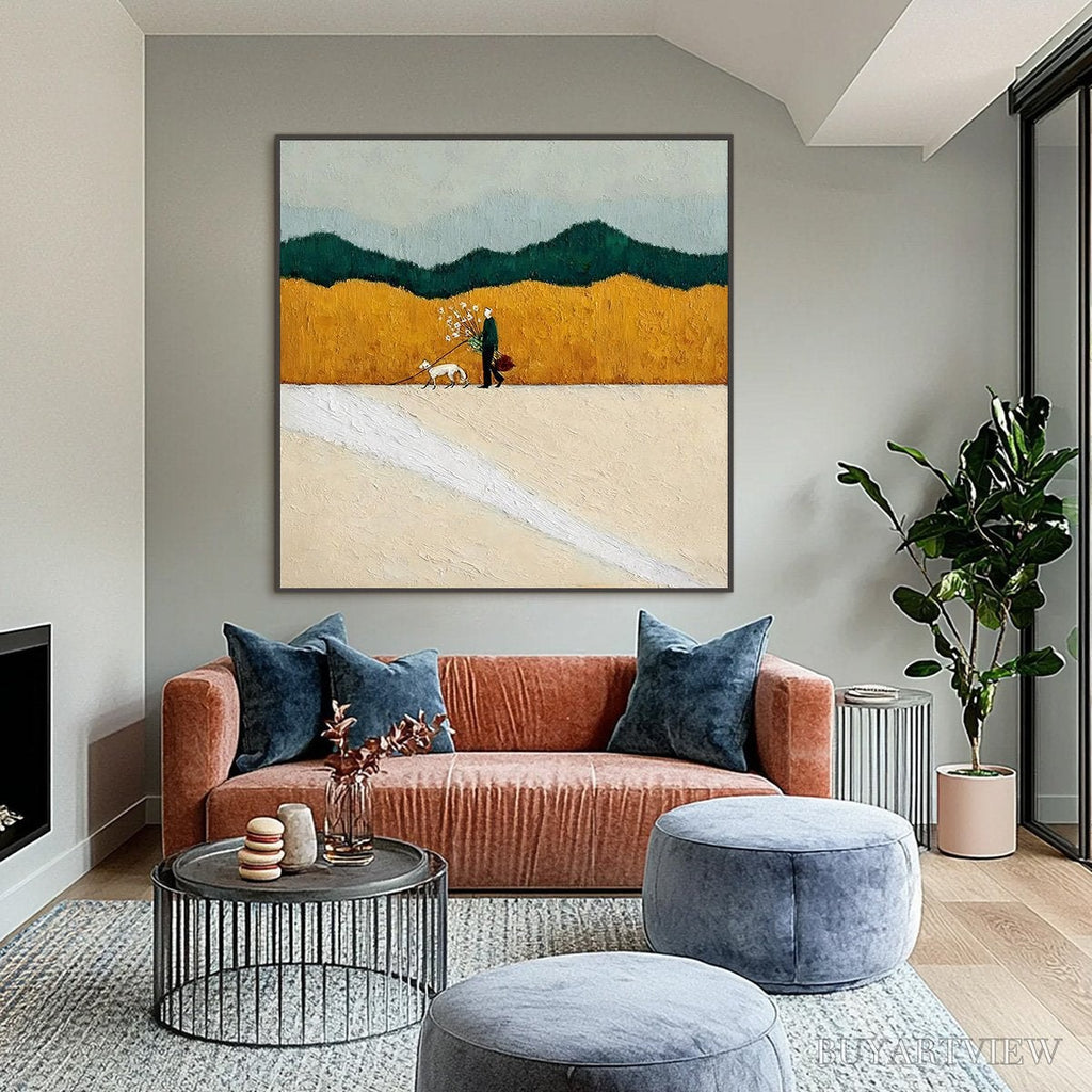 ARTOVITAS Homeward Bound – Textured Figurative Landscape - image 2