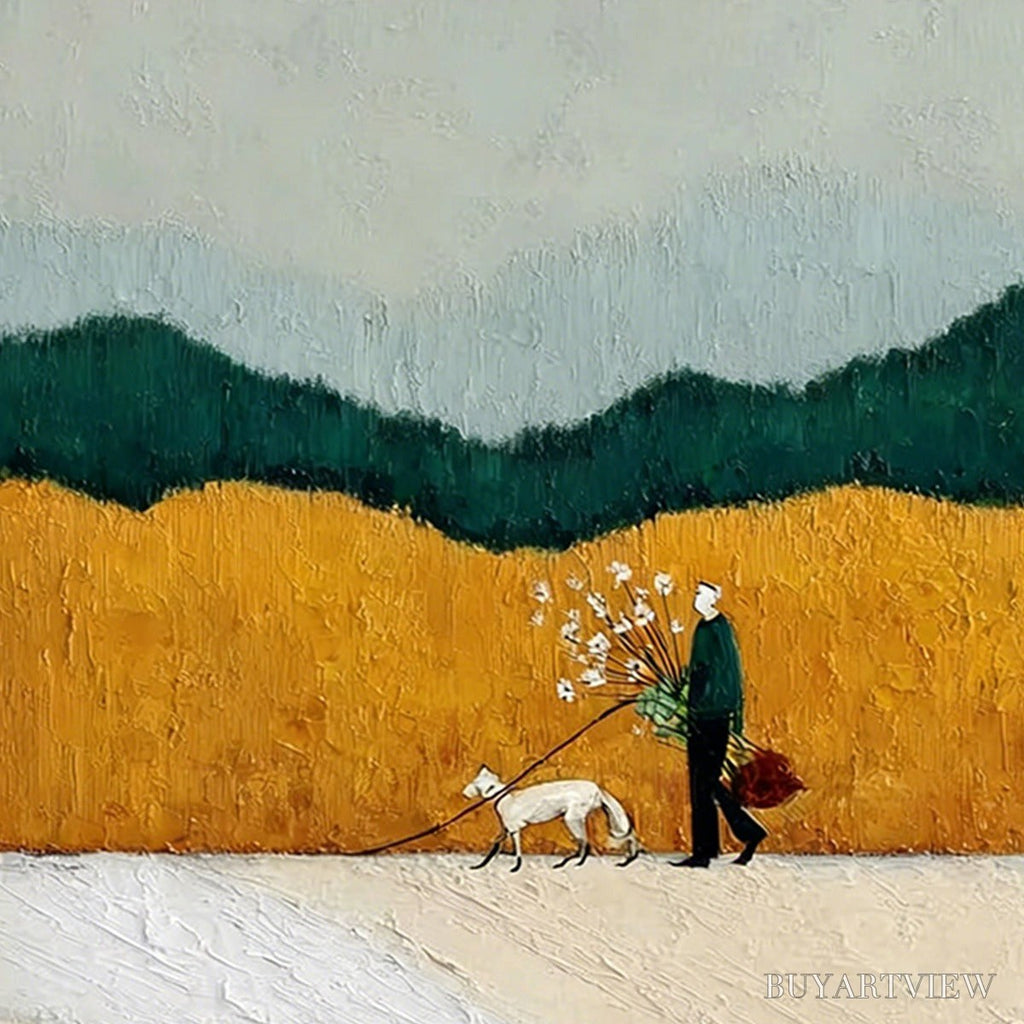 ARTOVITAS Homeward Bound – Textured Figurative Landscape - image 5
