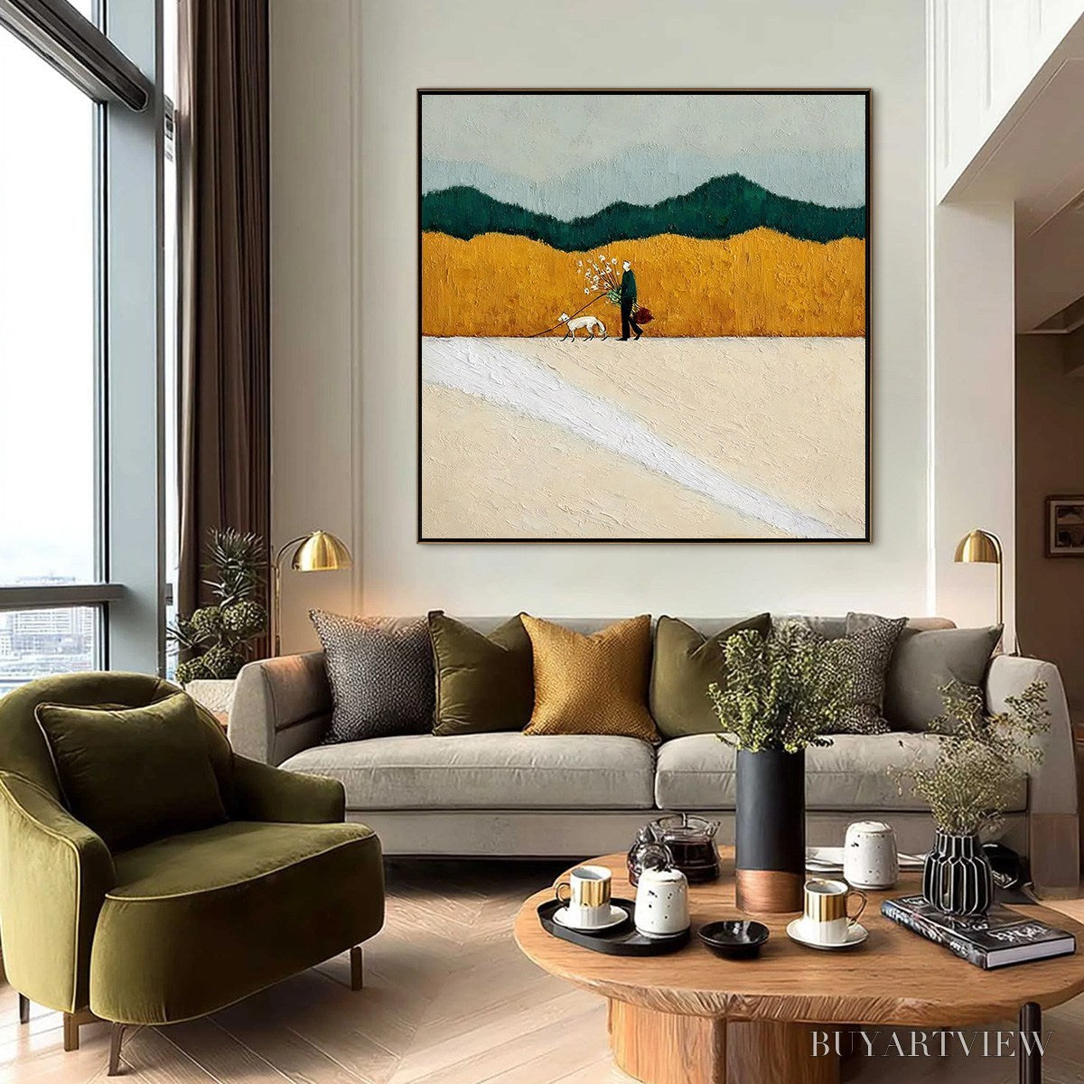 ARTOVITAS Homeward Bound – Textured Figurative Landscape - image 6