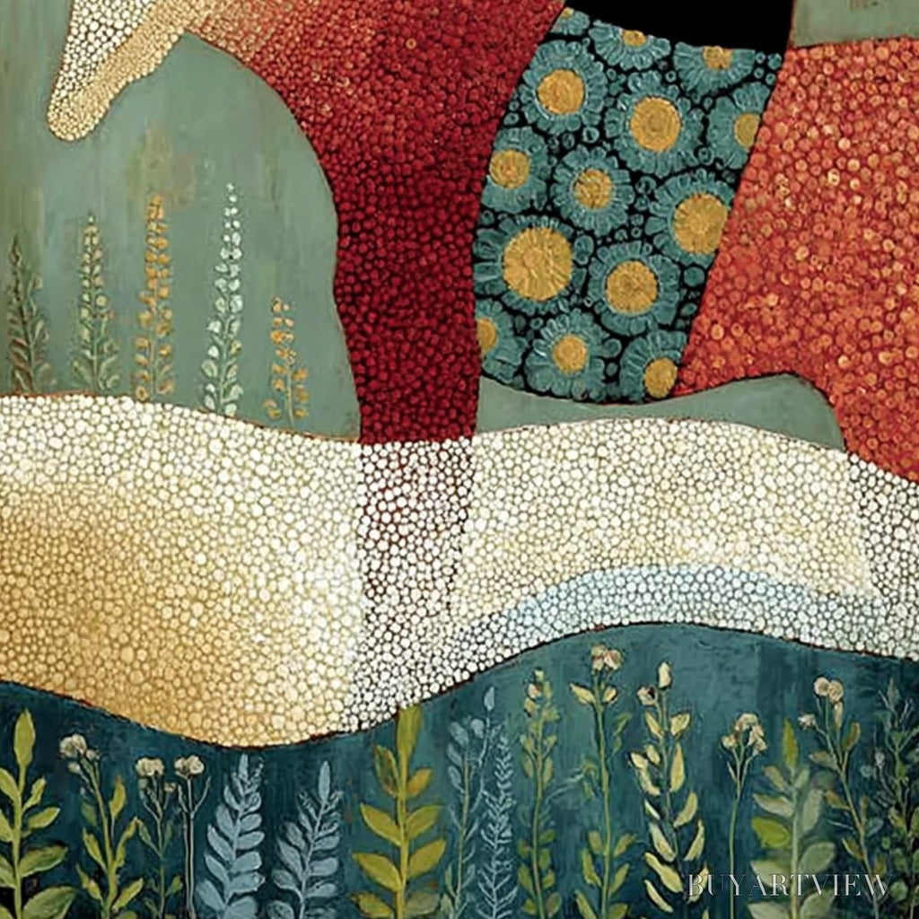 ARTOVITAS A Gentle Journey – Textured Figurative Painting of a Rider and Horse - image 5