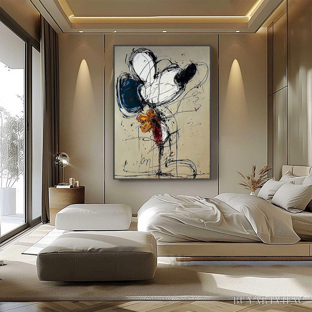 ARTOVITAS Spontaneous Bloom – Large Abstract Floral Impasto Oil Painting on Canvas - image 2