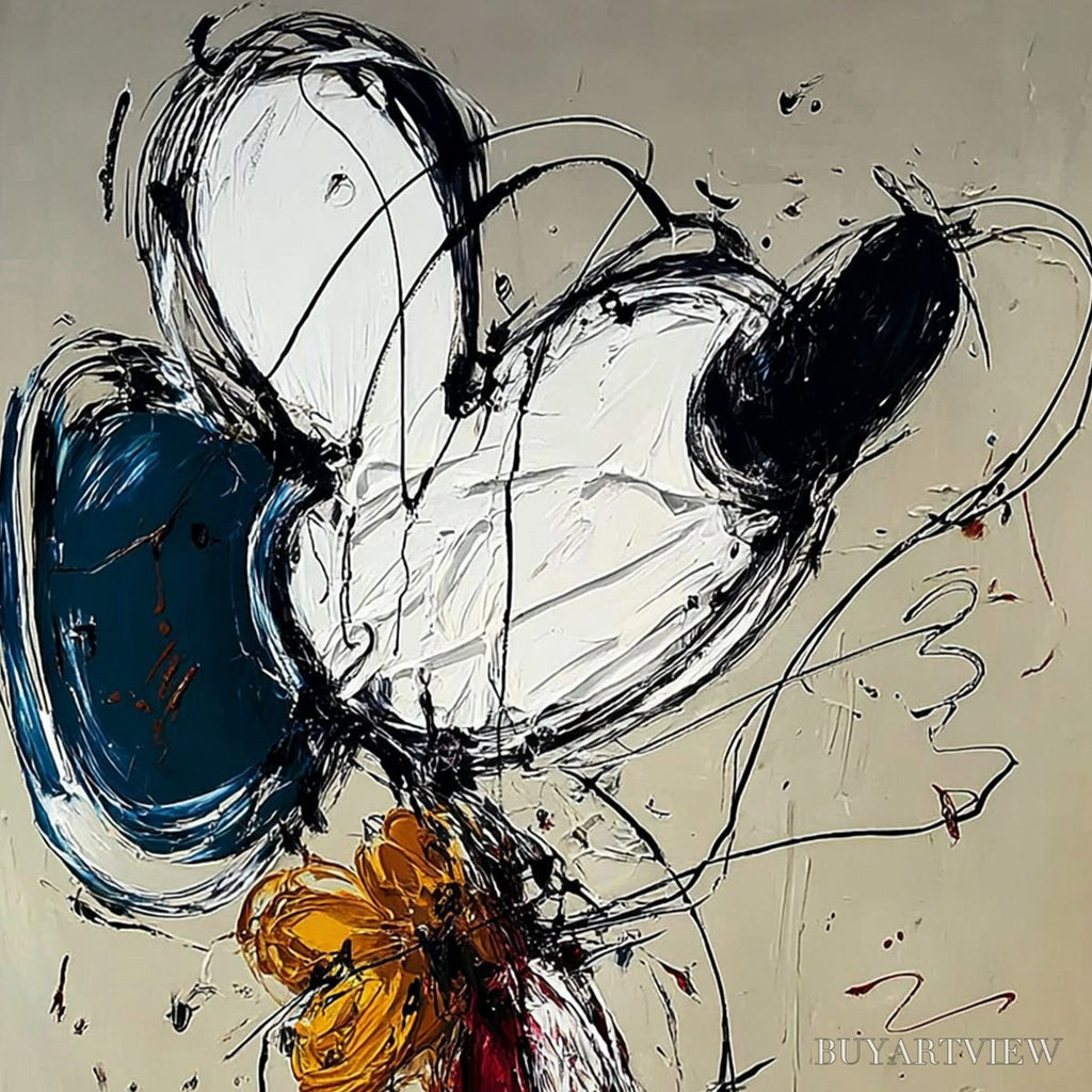 ARTOVITAS Spontaneous Bloom – Large Abstract Floral Impasto Oil Painting on Canvas - image 3