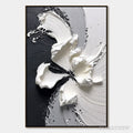 ARTOVITAS Echoes in White – Textured Wabi-Sabi Abstract Floral - image 1