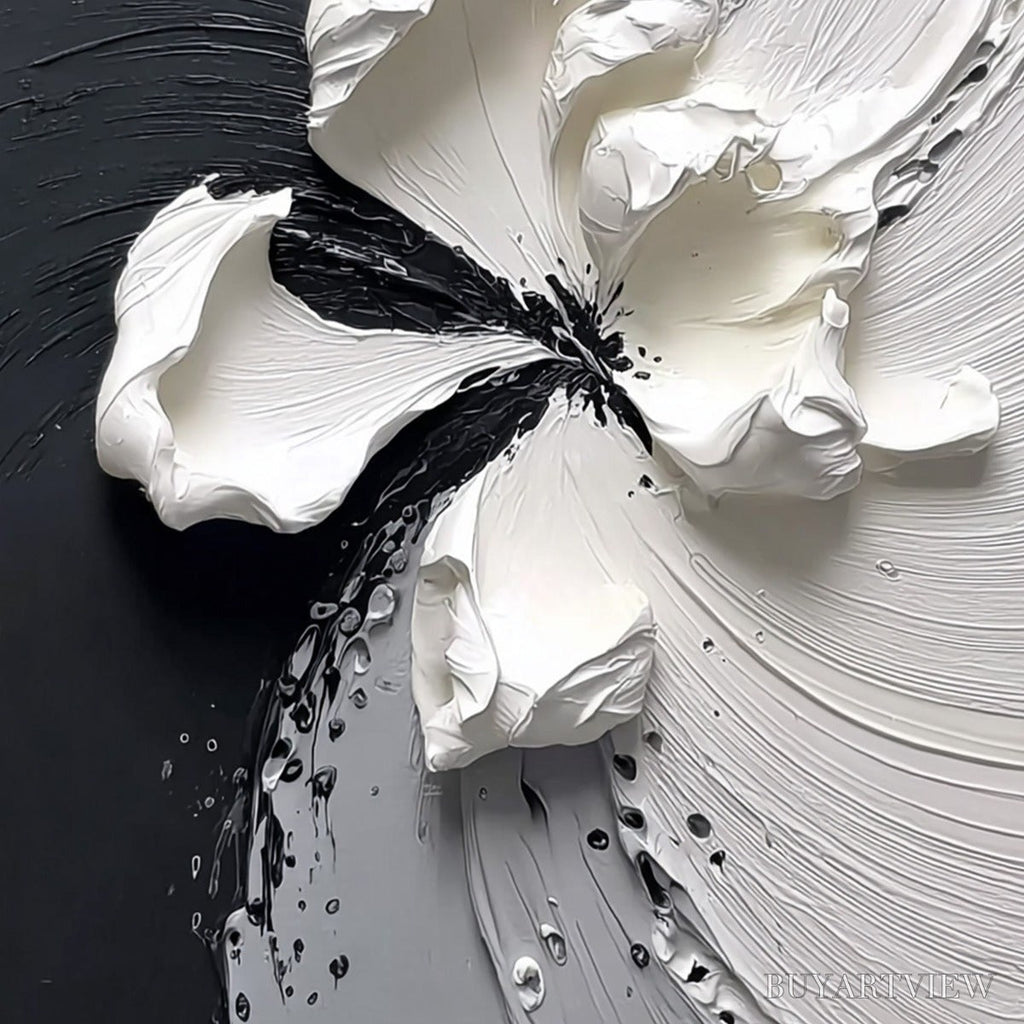 ARTOVITAS Echoes in White – Textured Wabi-Sabi Abstract Floral - image 5