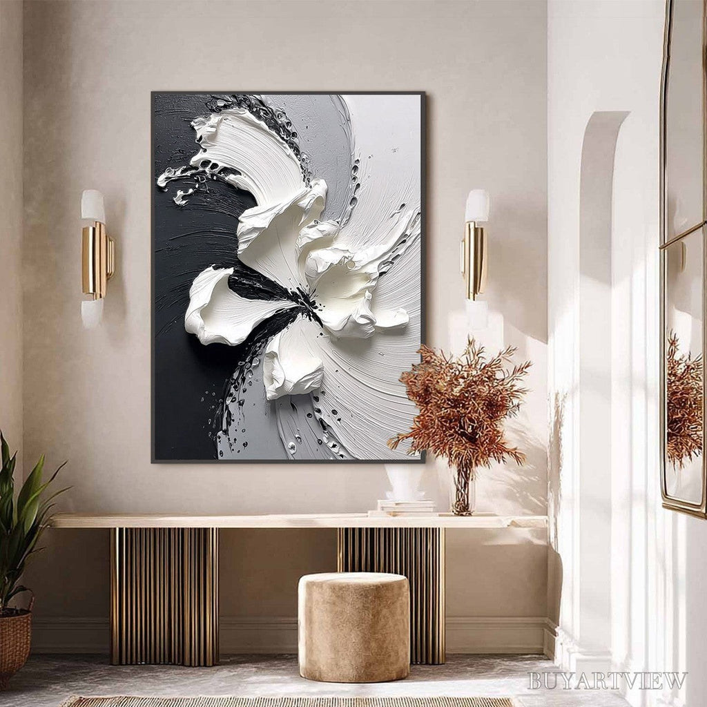 ARTOVITAS Echoes in White – Textured Wabi-Sabi Abstract Floral - image 6