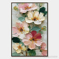 ARTOVITAS Petal Serenade – Vertical Textured Impasto Floral Oil Painting - image 1