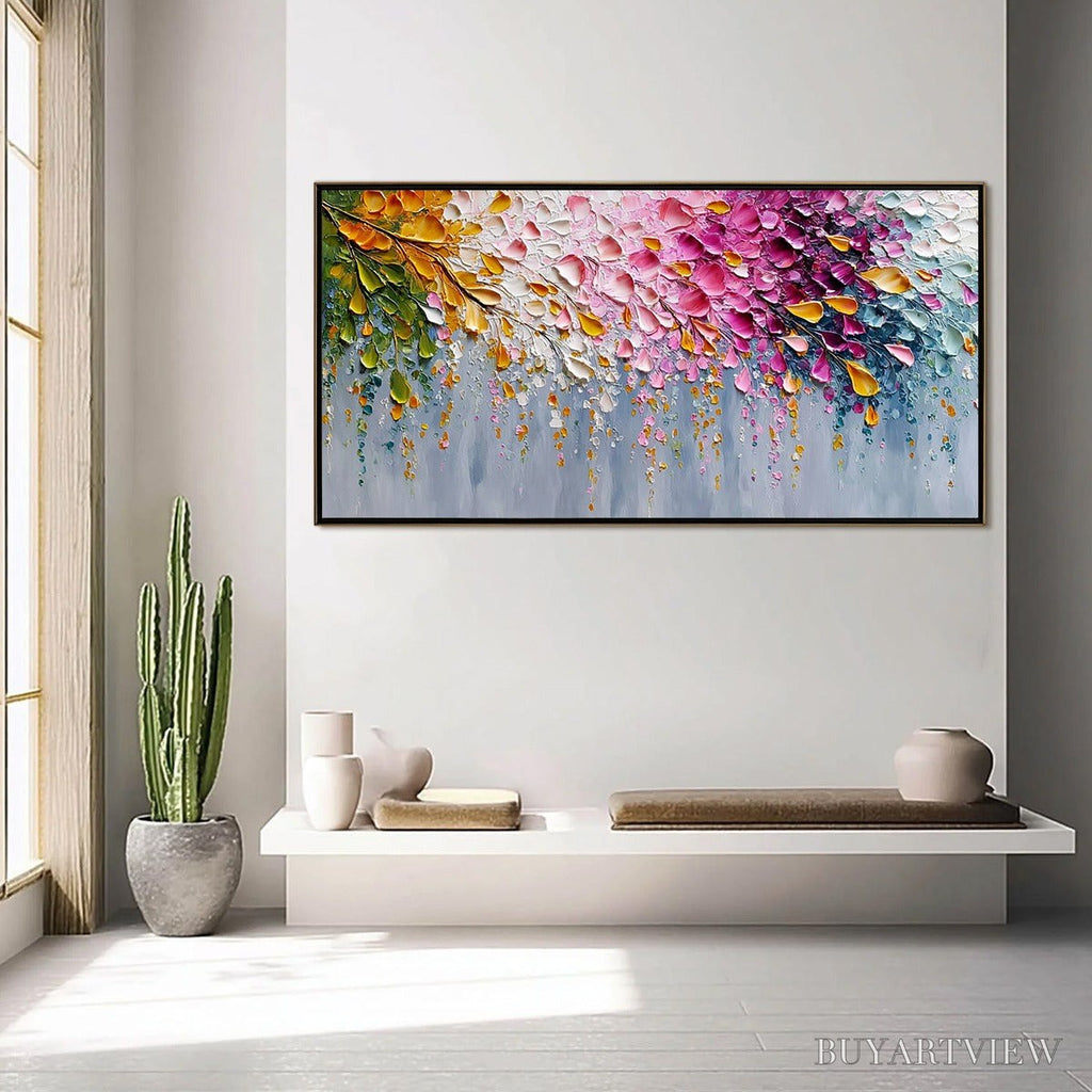 ARTOVITAS Petal-Rain-Heavy-Texture-Impasto-Floral-Abstract - image 4