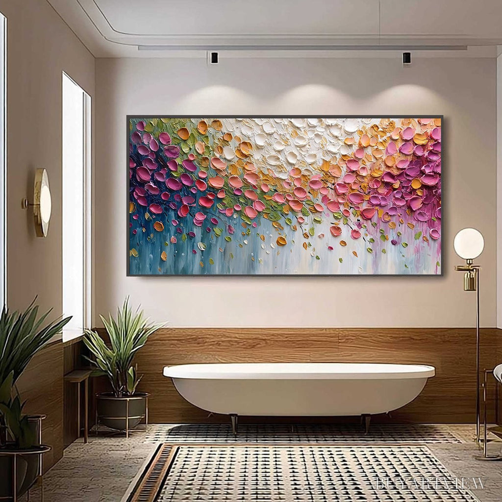 ARTOVITAS Petal Cascade – Colorful Textured Floral Impasto - image 6