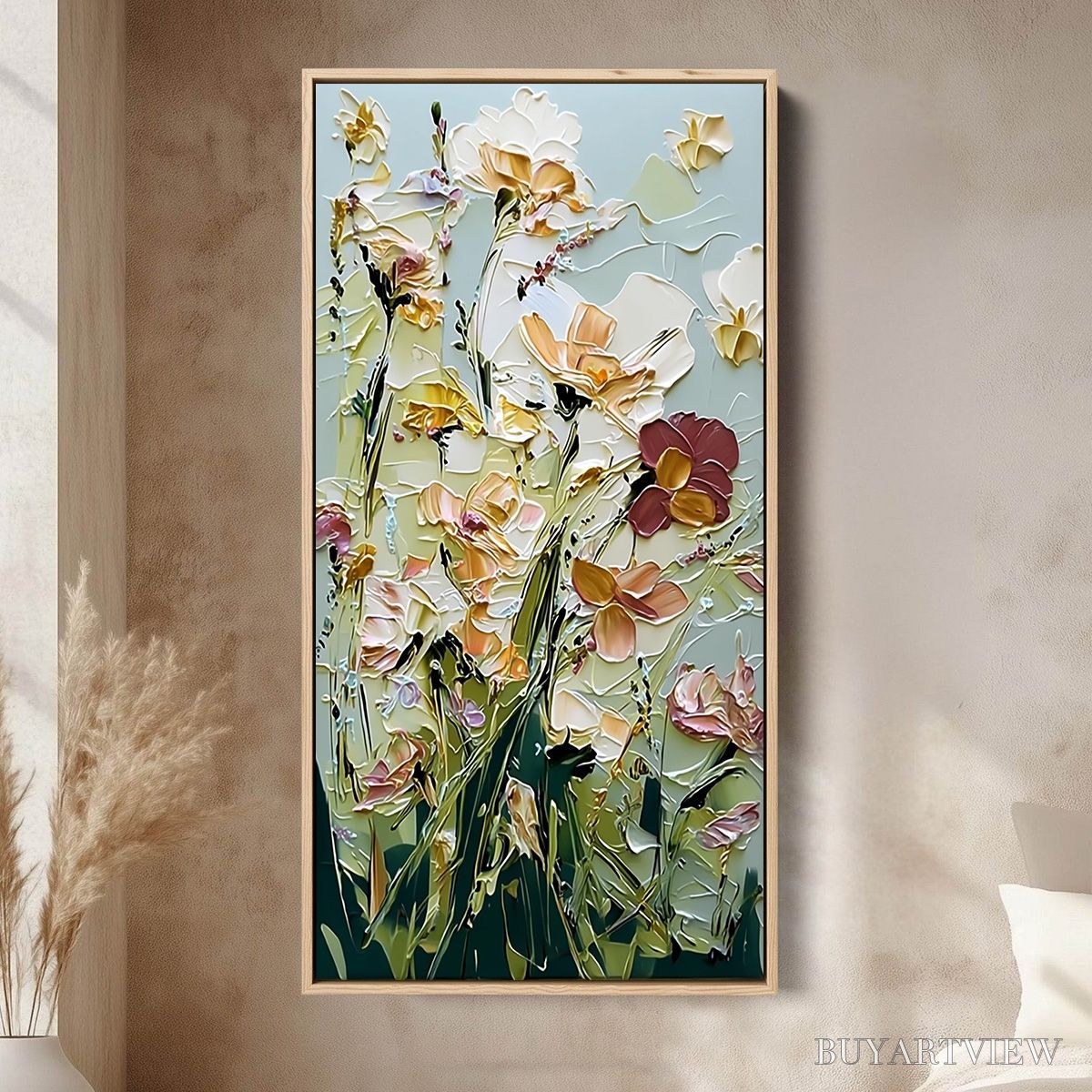 ARTOVITAS Garden Serenade Impasto Floral Painting | Textured Oil - image 2