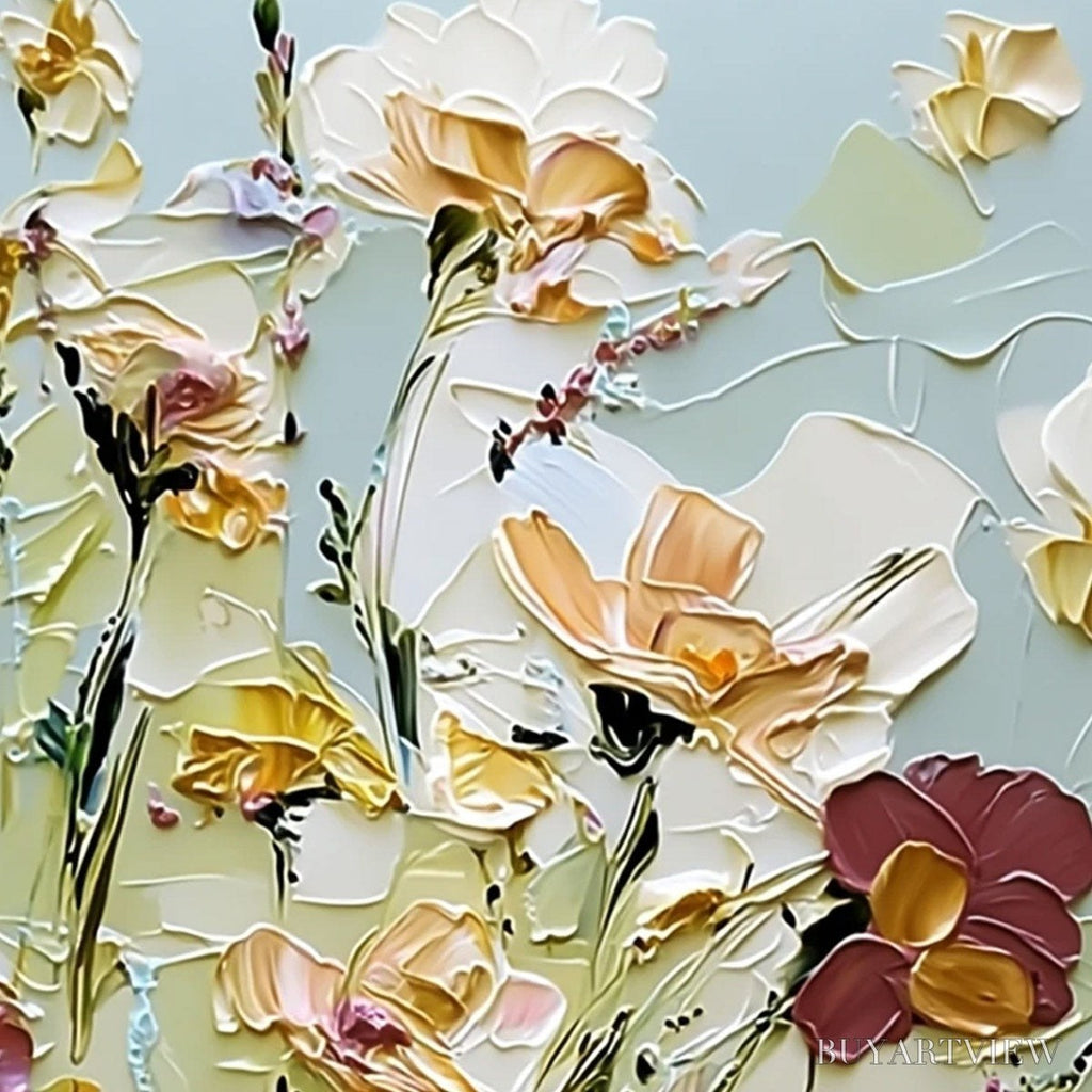 ARTOVITAS Garden Serenade Impasto Floral Painting | Textured Oil - image 3
