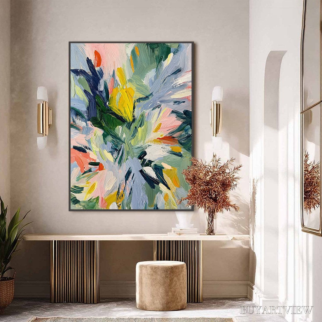 ARTOVITAS Wildflower Symphony – Colorful Textured Abstract Floral Oil Painting - image 6