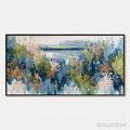ARTOVITAS Coastal Bloom – Textured Impasto Painting Floral Coastline - image 1
