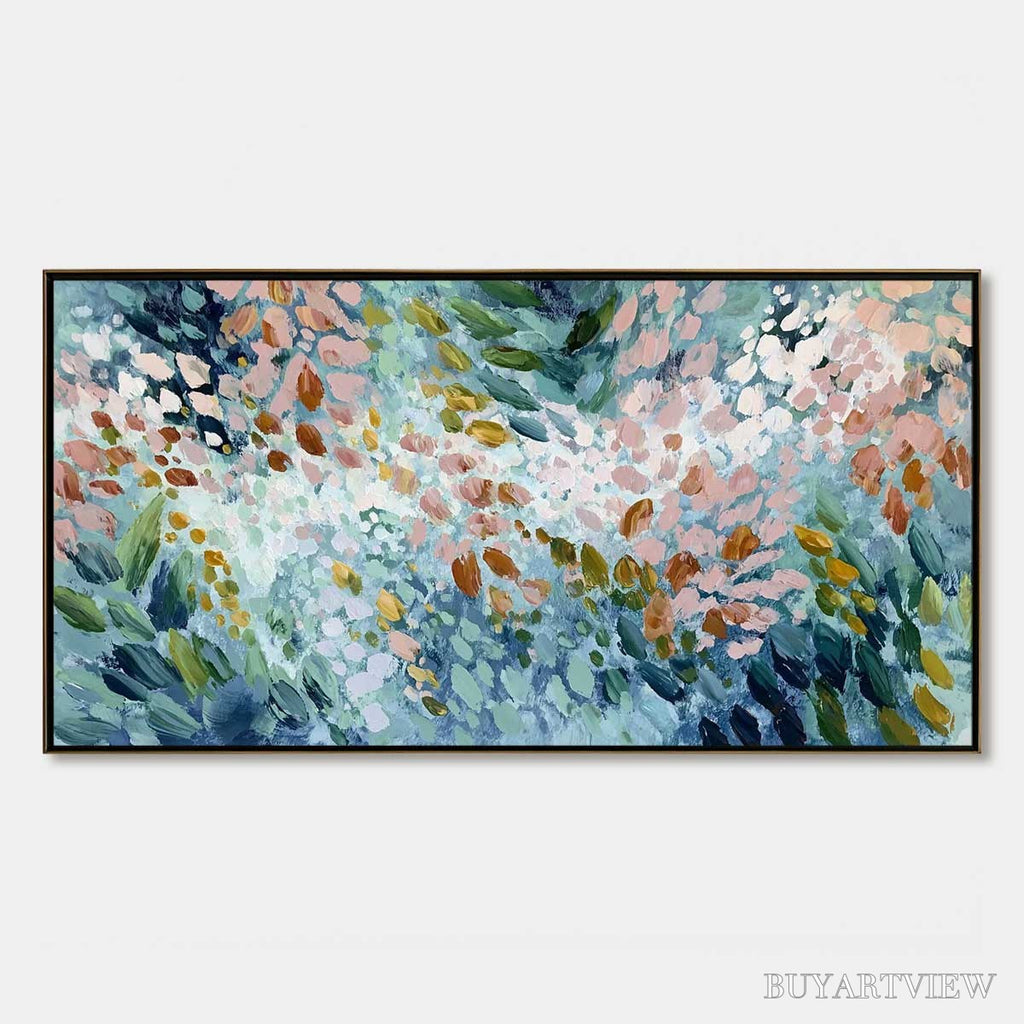 ARTOVITAS Petal Cascade – Colorful Abstract Floral Impasto - image 1
