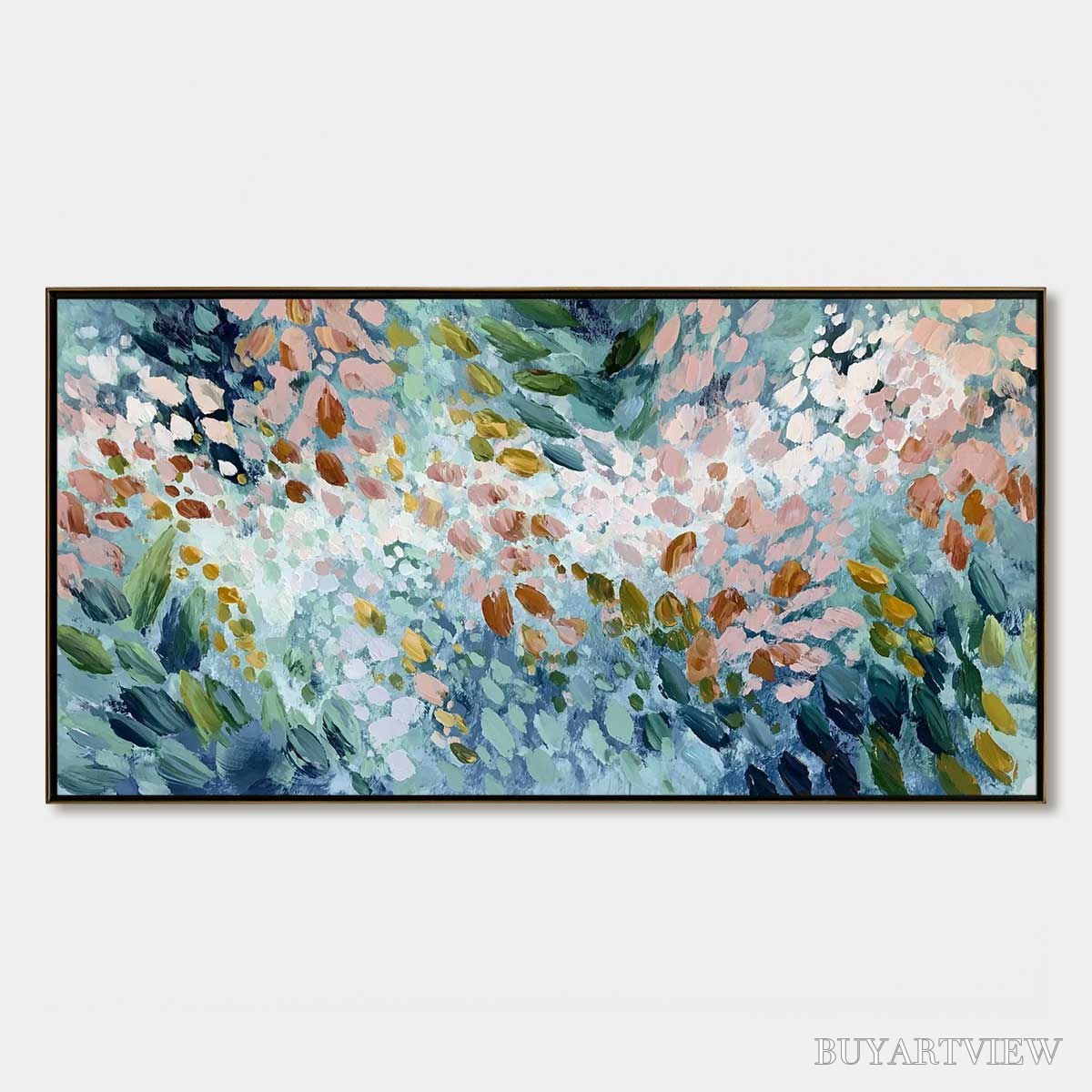 ARTOVITAS Petal Cascade – Colorful Abstract Floral Impasto - image 1