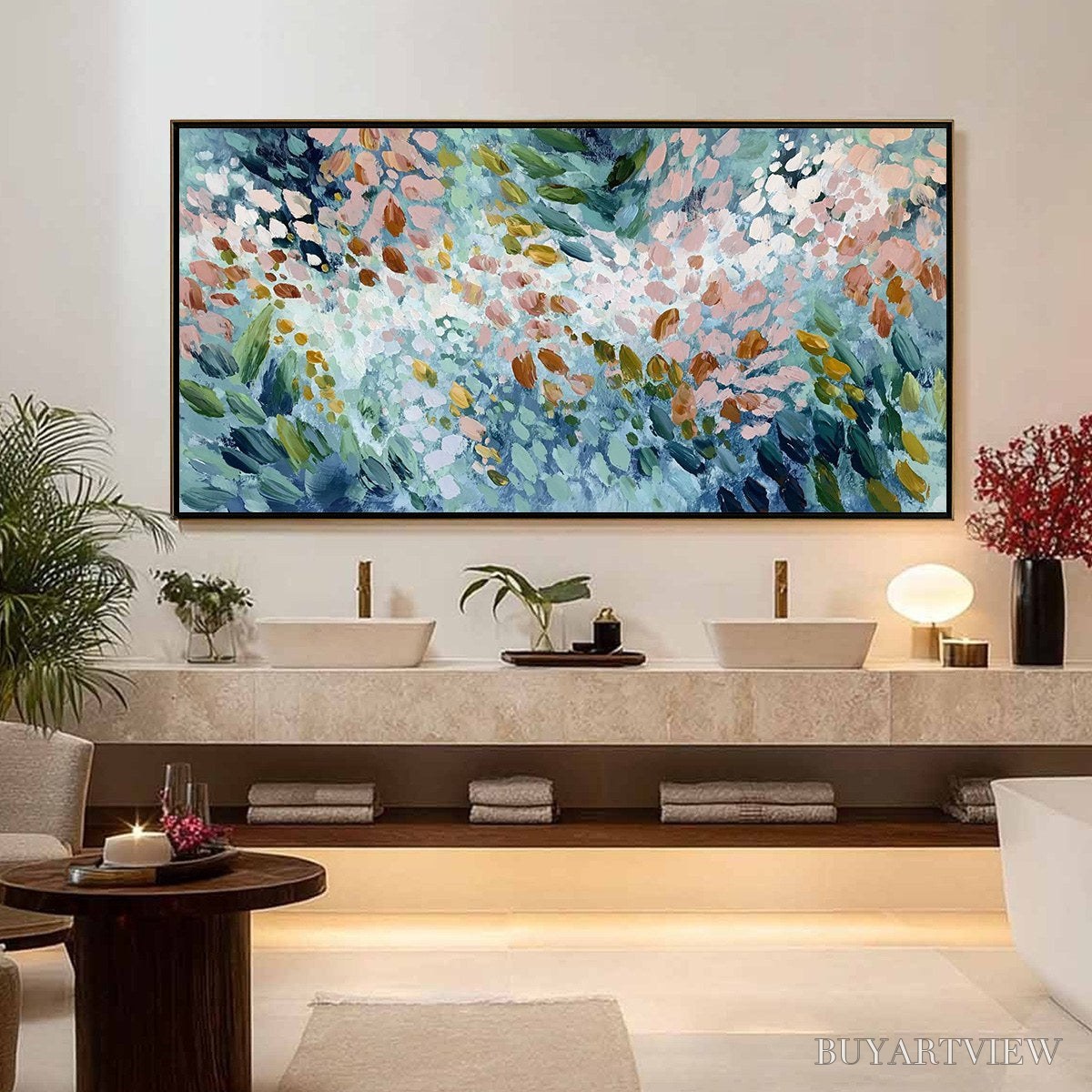 ARTOVITAS Petal Cascade – Colorful Abstract Floral Impasto - image 4