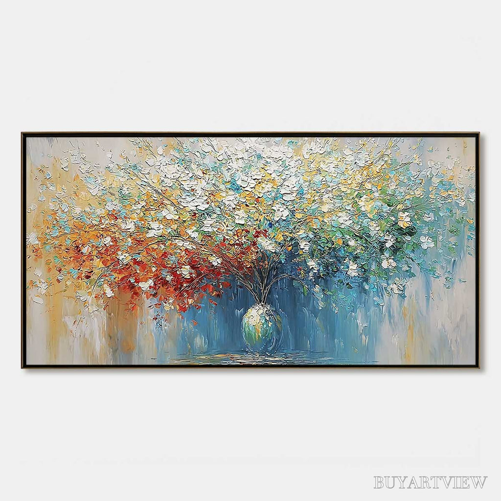 ARTOVITAS Symphony in Bloom – Vibrant Textured Palette Knife Floral Painting - image 1