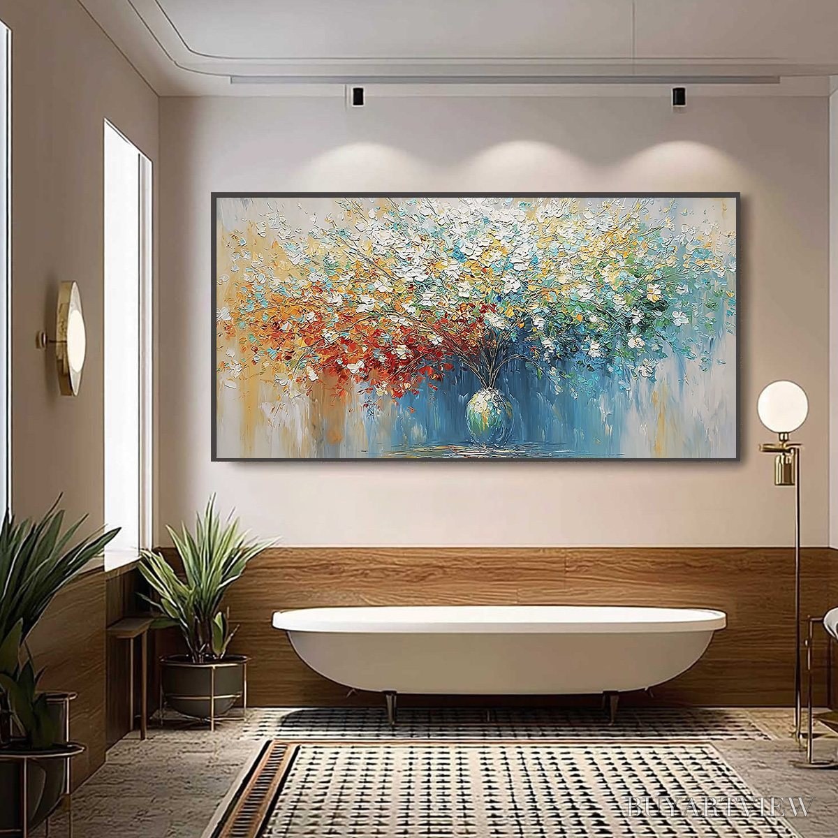 ARTOVITAS Symphony in Bloom – Vibrant Textured Palette Knife Floral Painting - image 6