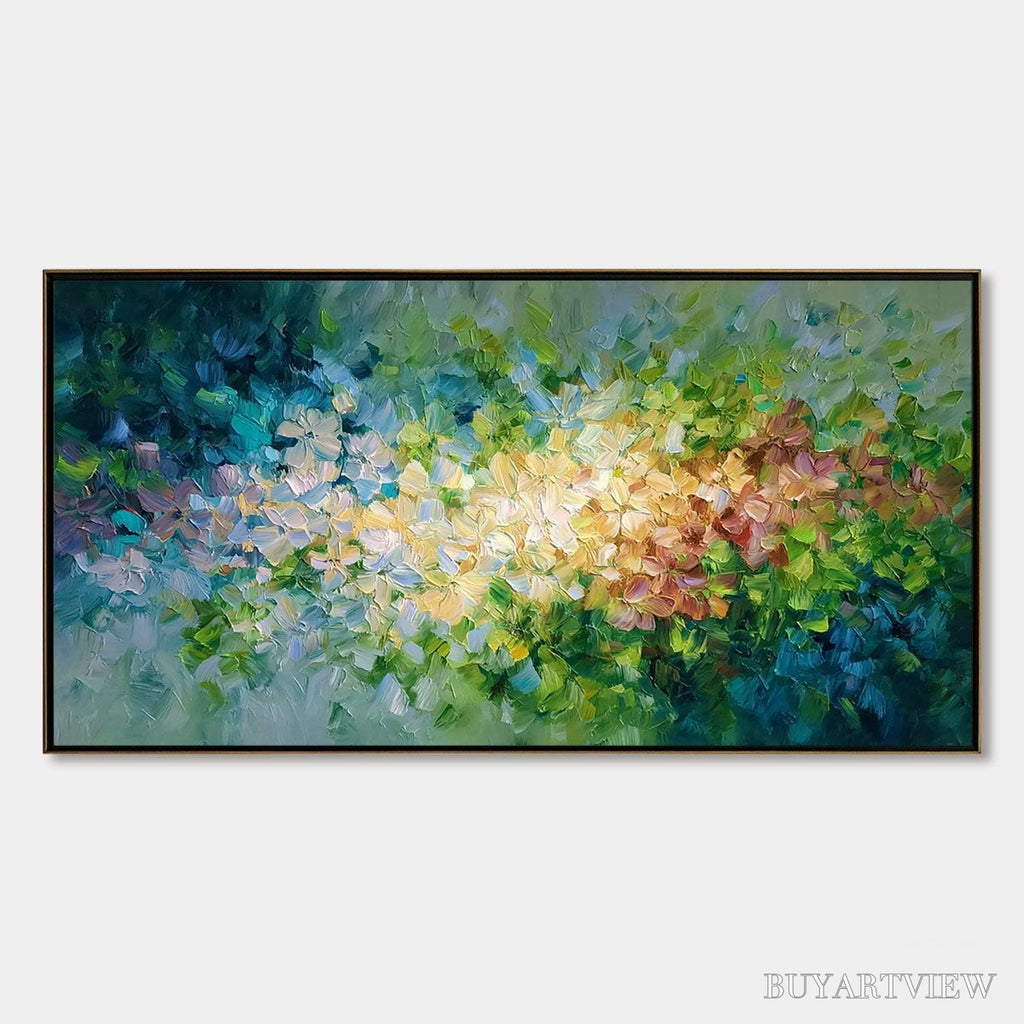 ARTOVITAS Garden of Light – Textured Abstract Floral Impasto Oil Painting - image 1
