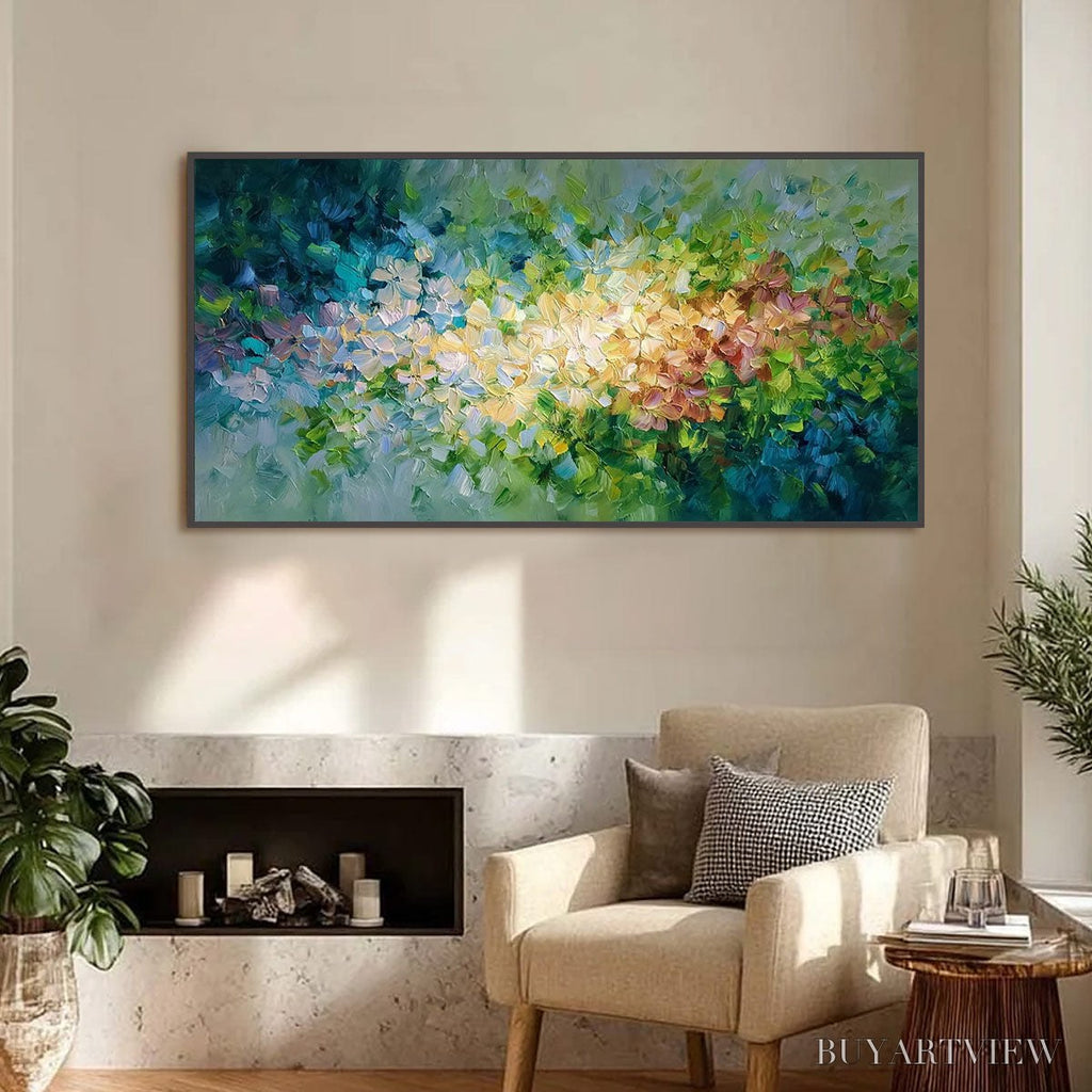 ARTOVITAS Garden of Light – Textured Abstract Floral Impasto Oil Painting - image 2