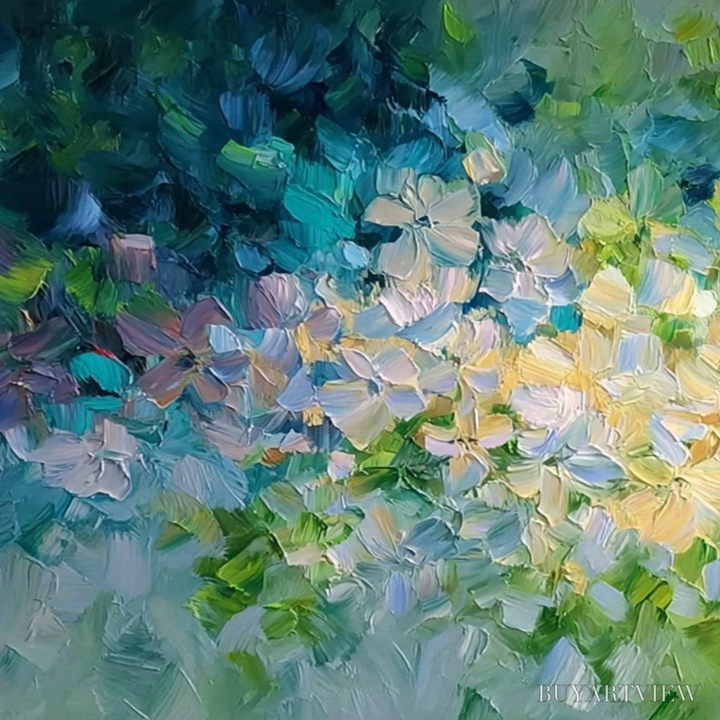 ARTOVITAS Garden of Light – Textured Abstract Floral Impasto Oil Painting - image 3