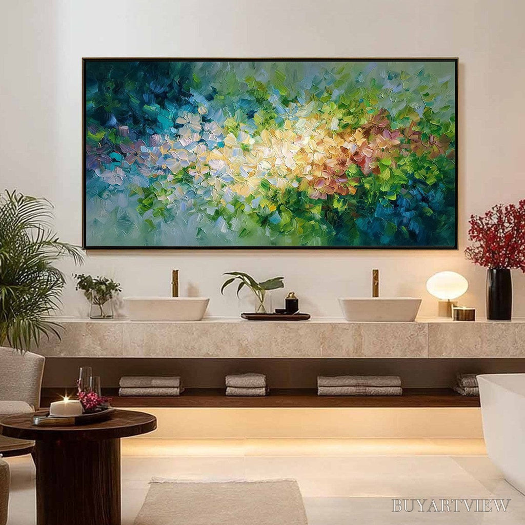 ARTOVITAS Garden of Light – Textured Abstract Floral Impasto Oil Painting - image 4