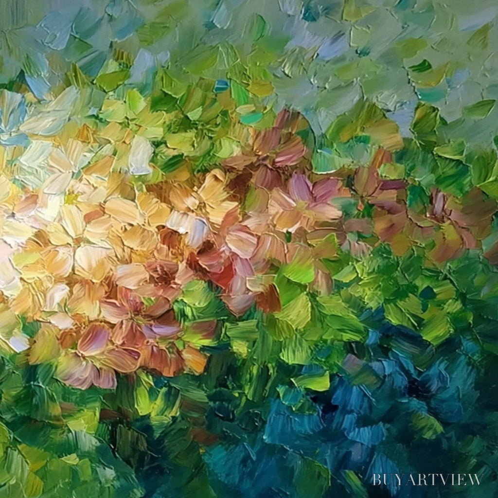 ARTOVITAS Garden of Light – Textured Abstract Floral Impasto Oil Painting - image 5