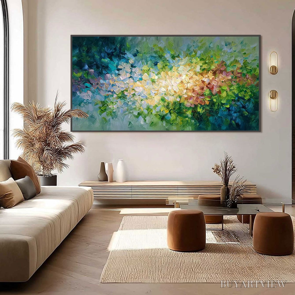 ARTOVITAS Garden of Light – Textured Abstract Floral Impasto Oil Painting - image 6